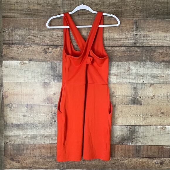 Jack by BB Dakota Penelope Ponti Roma Orange Sleeveless Dress Size Medium - Picture 5 of 12
